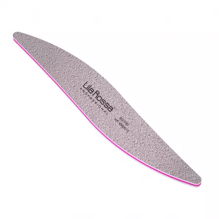 Pila unghii Lila Rossa, ovala, gri, granulatie 80/100, [],https:lilarossa.ro