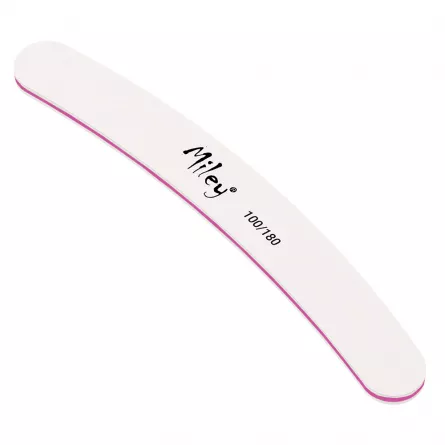 Pila unghii Miley, banana, alba, granulatie 100/180, [],https:lilarossa.ro