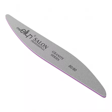 Pila unghii Salon Professional, refolosibila, ovala, gri, granulatie 80/80, [],https:lilarossa.ro