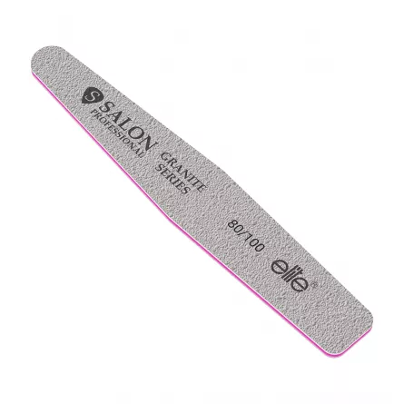 Pila unghii Salon Professional, refolosibila, romb, granulatie 80/100, gri, [],https:lilarossa.ro