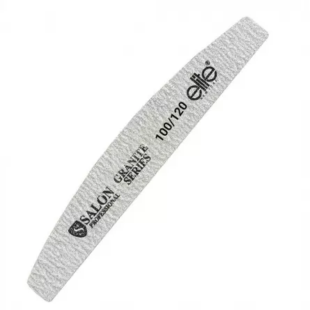 Pila unghii Salon Professional, refolosibila, semiluna, gri, granulatie 100/120, [],https:lilarossa.ro