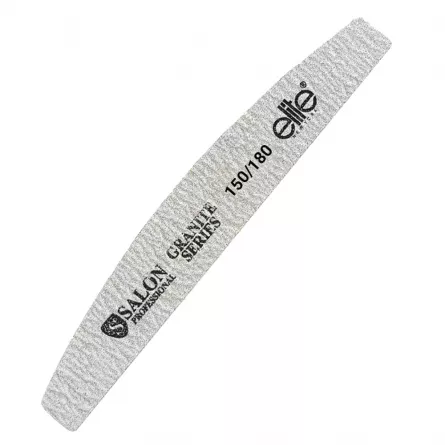 Pila unghii Salon Professional, refolosibila, semiluna, gri, granulatie 150/180, [],https:lilarossa.ro