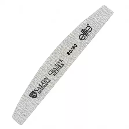 Pila unghii Salon Professional, refolosibila, semiluna, gri, granulatie  80/80, [],https:lilarossa.ro