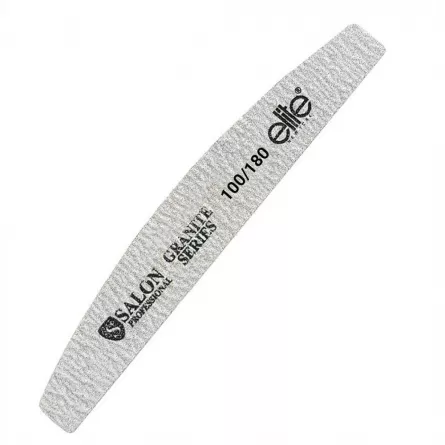Pila unghii Salon Professional, refolosibila, semiluna, gri, granulatie 100/180, [],https:lilarossa.ro