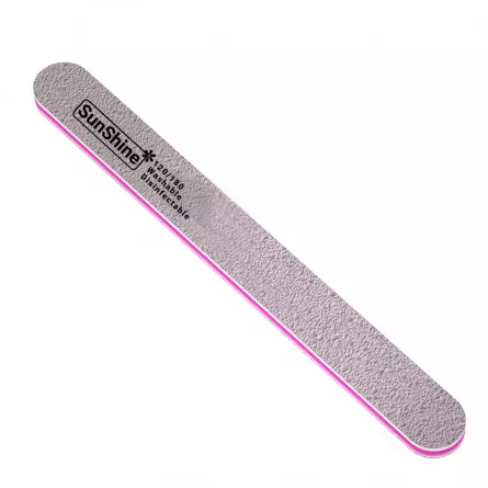 Pila unghii Sunshine, dreapta, gri, granulatie 120/180, [],https:lilarossa.ro