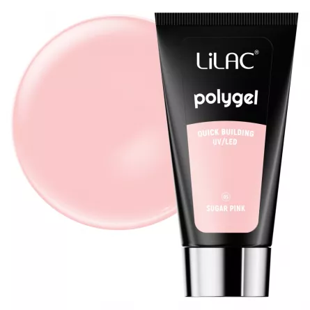 Polygel Lilac Quick Building Sugar Pink 30 g, [],https:lilarossa.ro