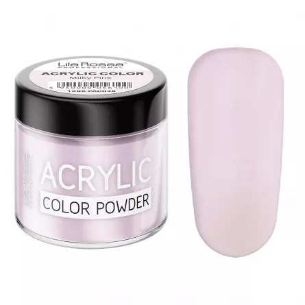 Pudra acrilica color, Lila Rossa, Milky Pink, 7 g, [],https:lilarossa.ro