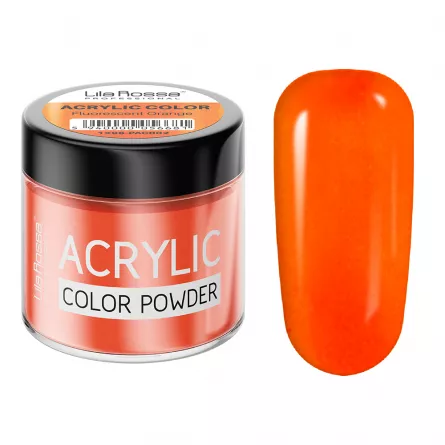 Pudra acrilica color, Lila Rossa, Fluorescent Orange, 7 g, [],https:lilarossa.ro