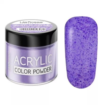 Pudra acrilica color, Lila Rossa, Glitter Purple, 7 g, [],https:lilarossa.ro