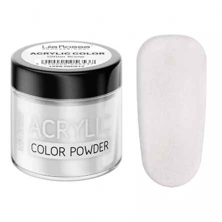 Pudra acrilica color, Lila Rossa, Glitter Snow, 7 g, [],https:lilarossa.ro