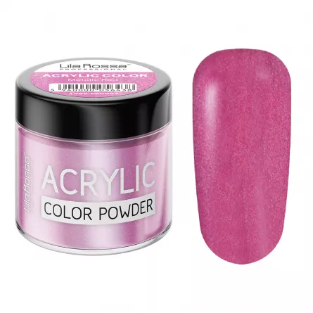 Pudra acrilica color, Lila Rossa, Metalic Red, 7 g, [],https:lilarossa.ro