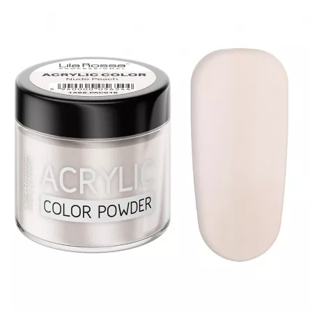 Pudra acrilica color, Lila Rossa, Nude Peach, 7 g, [],https:lilarossa.ro