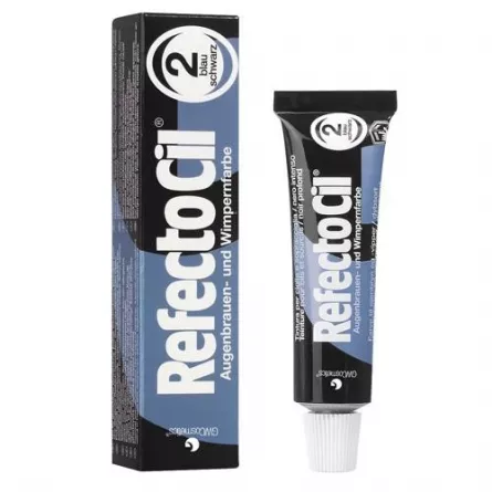 Vopsea de gene si sprancene Refectocil, nuanta 2 blue black, 15 ml, [],https:lilarossa.ro