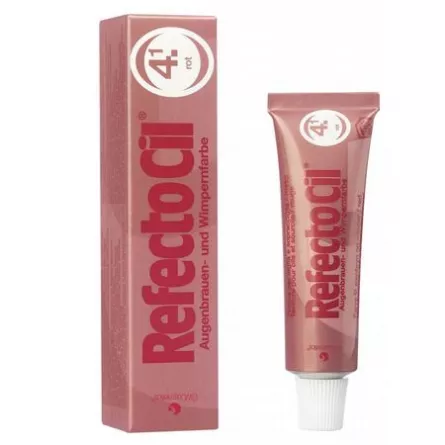 Vopsea de gene si sprancene Refectocil, nuanta 4.1 red, 15 ml, [],https:lilarossa.ro