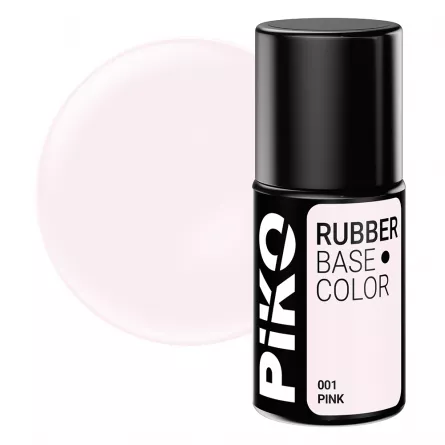 Baza Piko Rubber, Base Color, 7 ml, 001 Pink, [],https:lilarossa.ro