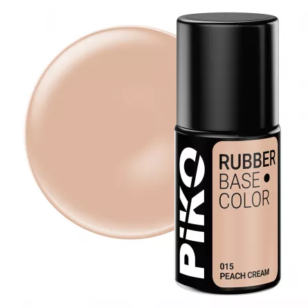 Baza Piko Rubber, Base Color, 7 ml, 015 Peach Cream, [],lilarossa.ro