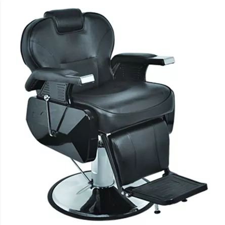 Scaun coafor si frizerie barbershop Kora, Lila Rossa, Profesional, inaltime reglabila, din piele ecologica, negru, [],https:lilarossa.ro