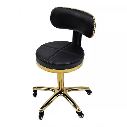 Scaun cosmetician negru GH04, [],https:lilarossa.ro