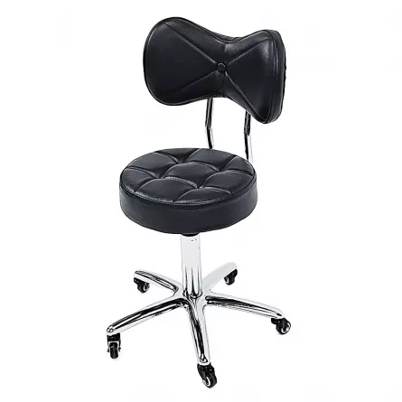 Scaun cosmetician negru GH05, [],https:lilarossa.ro