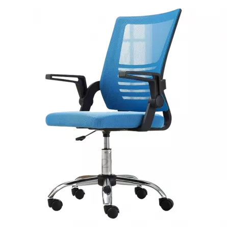 Scaun Karemi, Ergi Blue, textil, de birou, albastru, [],https:lilarossa.ro