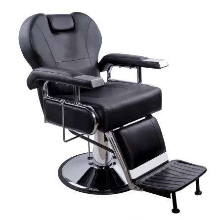 Scaun profesional pentru coafor si frizerie, Lila Rossa, reglabil pe inaltime, piele ecologica, negru, 3305, [],https:lilarossa.ro