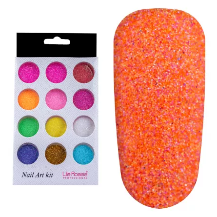 Set decor unghii, Lila Rossa, sclipici fin, multicolor, [],https:lilarossa.ro