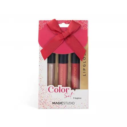 Set 3 Lip Gloss, Magic Studio, Colorful Lip Color, [],https:lilarossa.ro