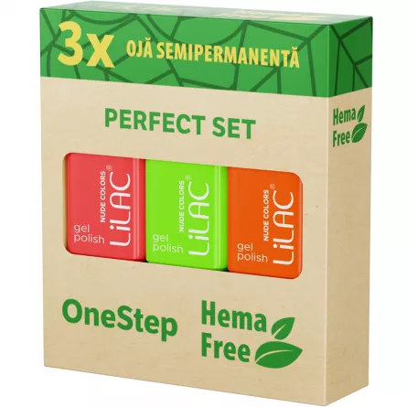 Set 3 x oja semipermanentă Hema Free Neon Collection, [],https:lilarossa.ro