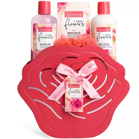 Set cadou femei IDC Institute I LOVE FLOWERS Red AQ-44052-R, [],https:lilarossa.ro