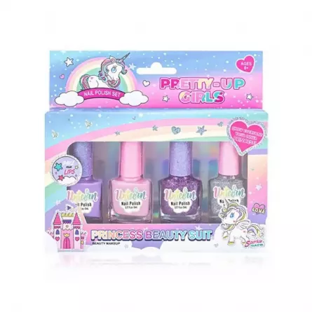 Set unghii false copii 4 x lac de unghii, set manichiura copii, [],https:lilarossa.ro