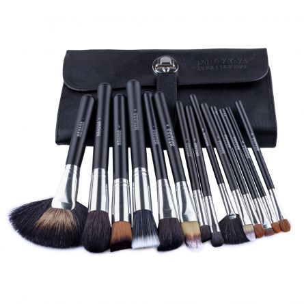 Set 22 pensule makeup Megaga cu husa neagra, [],https:lilarossa.ro