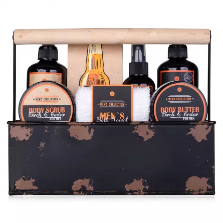 Set cadou barbati, gel de dus, scrub, prosop, unt corp, [],https:lilarossa.ro