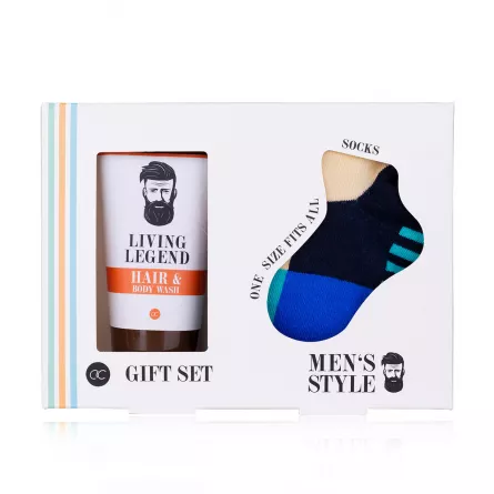 Set cadou barbati, gel de dus, sosete, MEN'S STYLE, [],https:lilarossa.ro