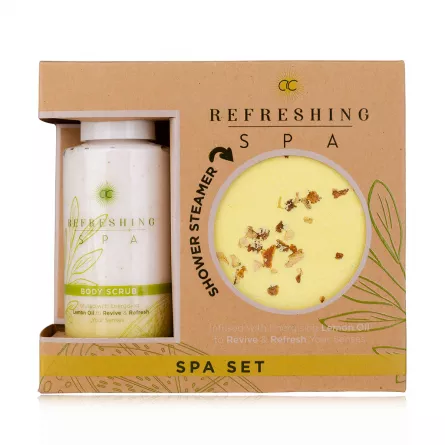 Set cadou femei, shower steamer, scrub, REFRESHING SPA, [],https:lilarossa.ro