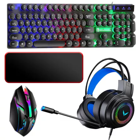 Set complet gaming Shipadoo, 4-IN-1, tastatura, mouse, casti, mousepad, L119, [],https:lilarossa.ro