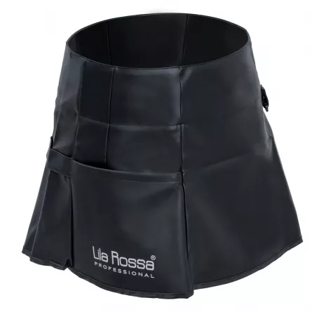 Sort pentru coafor si frizerie Lila Rossa, din piele ecologica, impermeabil, cu buzunar, cu snur reglabil, negru, a258 l, [],https:lilarossa.ro