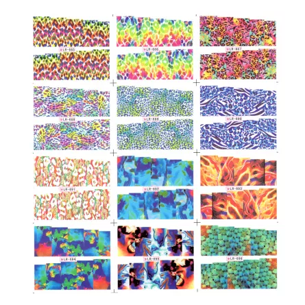 Sticker A4 pentru decor unghii 12 in 1, 685-696, [],https:lilarossa.ro