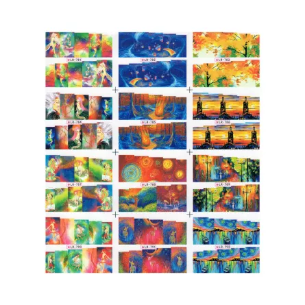 Sticker A4 pentru decor unghii Lila Rossa, 12 in 1, v103-lr781-lr792, [],https:lilarossa.ro