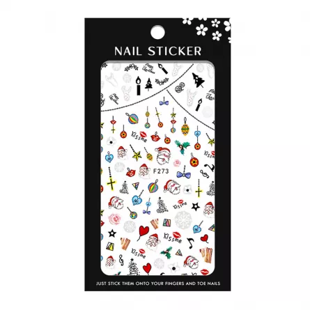 Stickere pentru decor unghii Lila Rossa, Craciun, Revelion, pentru iarna, f273, [],https:lilarossa.ro