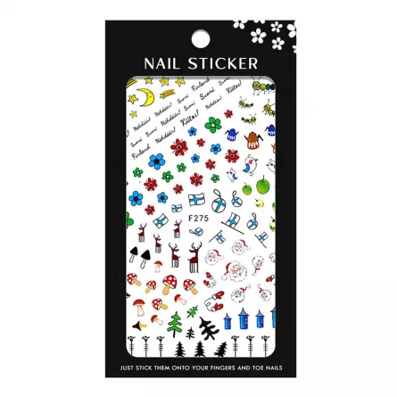 Stickere pentru decor unghii Lila Rossa, Craciun, Revelion, pentru iarna, f275, [],https:lilarossa.ro