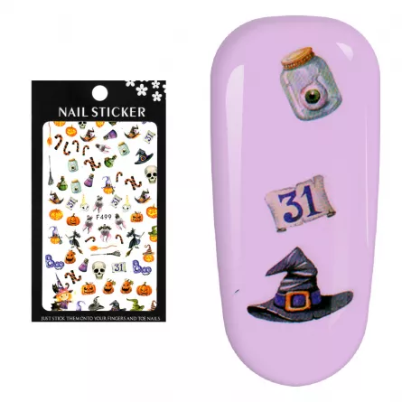 Stickere pentru decor unghii Lila Rossa, Halloween, f499, [],https:lilarossa.ro