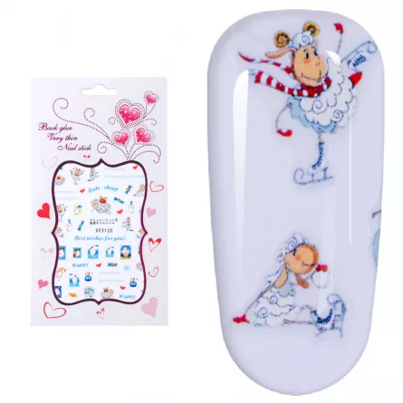 Sticker Lila Rossa pentru decor unghii, Craciun, Revelion si iarna, nail art, xf3125, [],https:lilarossa.ro