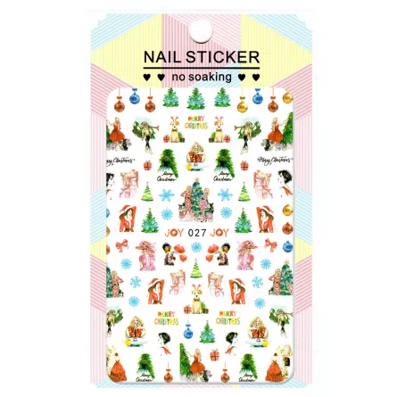 Sticker Lila Rossa pentru decor unghii, Craciun Revelion si iarna, nail art xf027, [],https:lilarossa.ro