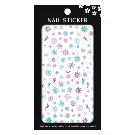 Stickere pentru decor unghii Lila Rossa, Craciun, Revelion, pentru iarna, f269, [],https:lilarossa.ro
