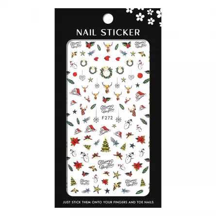 Stickere pentru decor unghii Lila Rossa, Craciun, Revelion, pentru iarna, f272, [],https:lilarossa.ro