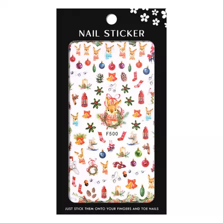 Stickere pentru decor unghii Lila Rossa, Craciun, Revelion, pentru iarna, f500, [],https:lilarossa.ro