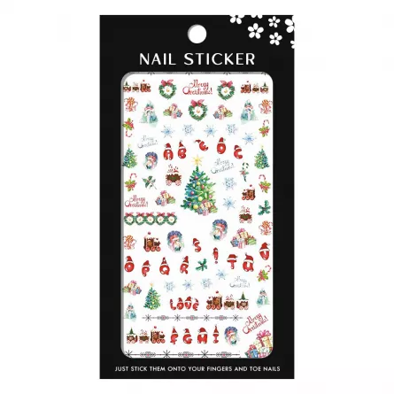 Stickere pentru decor unghii Lila Rossa, Craciun, Revelion, pentru iarna, f502, [],https:lilarossa.ro