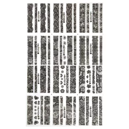 Set stickere A5 pentru decor unghii Lila Rossa, cu linii si forme, 12 buc, hbjy-011-020, [],https:lilarossa.ro