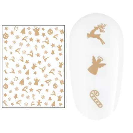 Sticker nail art Lila Rossa, pentru Craciun, Revelion si iarna, 15 x 9 cm, z-d4650, [],https:lilarossa.ro