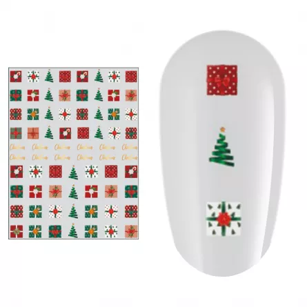 Sticker nail art Lila Rossa, pentru Craciun, Revelion si iarna, 15 x 9 cm, z-d4665, [],https:lilarossa.ro